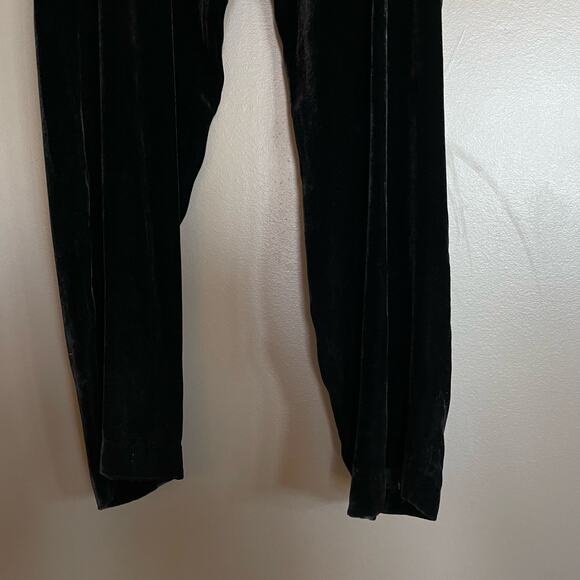 ULLA JOHNSON Tess Jumpsuit in Noir Size 2 Black Velvet One Shoulder Bow Detail - Picture 15 of 16